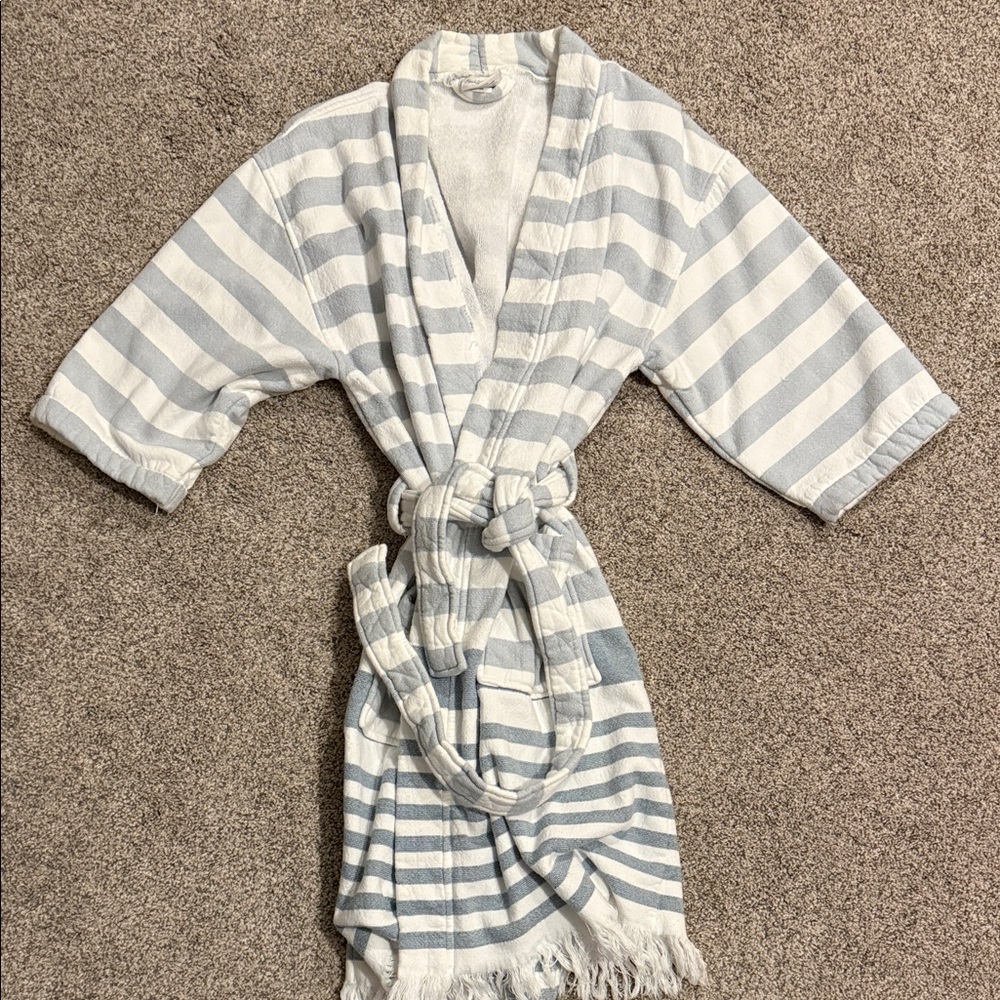 Striped Blue and White Robe